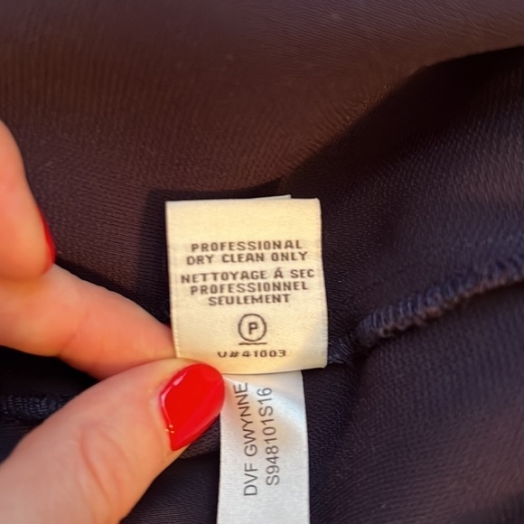 DVF Diane von Furstenberg Gwynne Purple 3/4 Sleeve Tie Waist Jumpsuit Size 4 - Picture 16 of 16